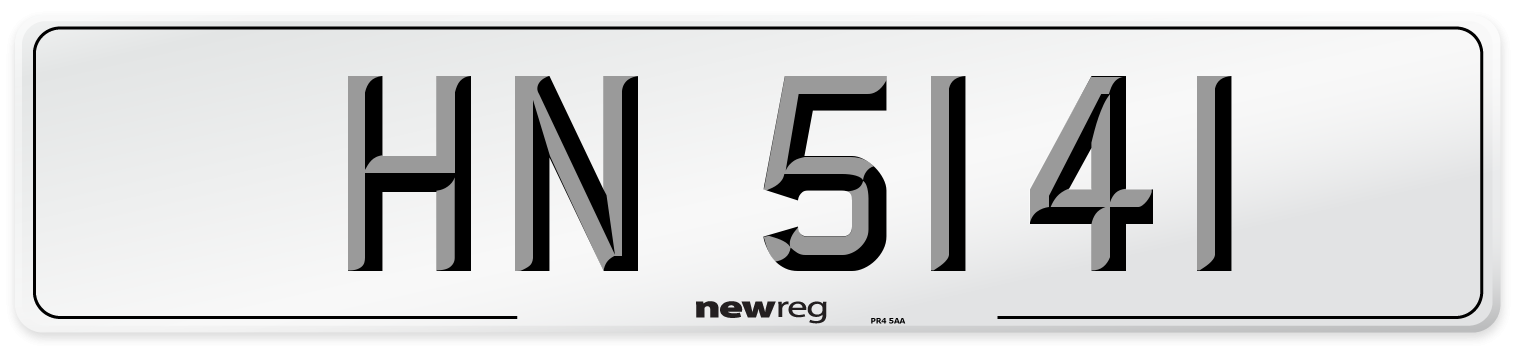 HN 5141 Number Plate from New Reg